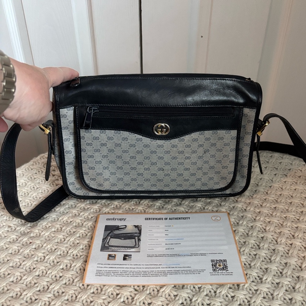 Vintage Authenticated 70’s-80’s Gucci Micro GG Crossbody Bag